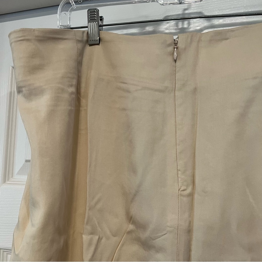 Banana Republic Cream Tencel™ Pleated Pant Wide Leg Relaxed Fit size 18 #L21 - Picture 8 of 16